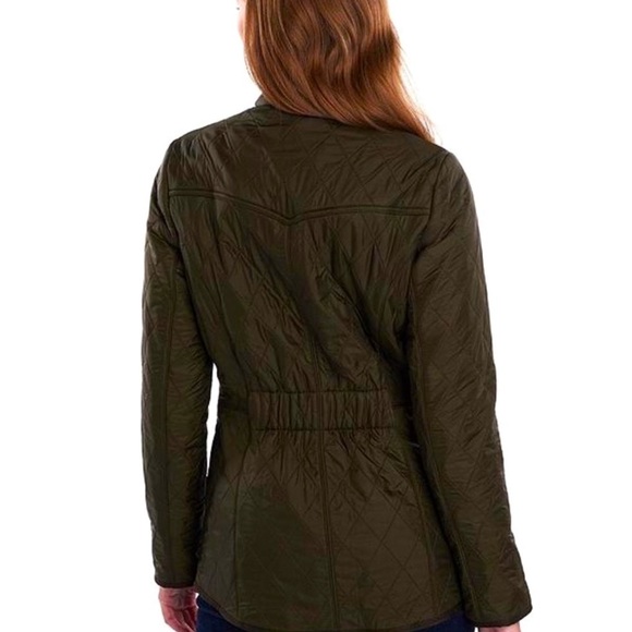 NWT Barbour Olive Cavalry Polarquilt jacket US 4/UK 8 FINAL PRICE REDUCTION - Picture 5 of 16